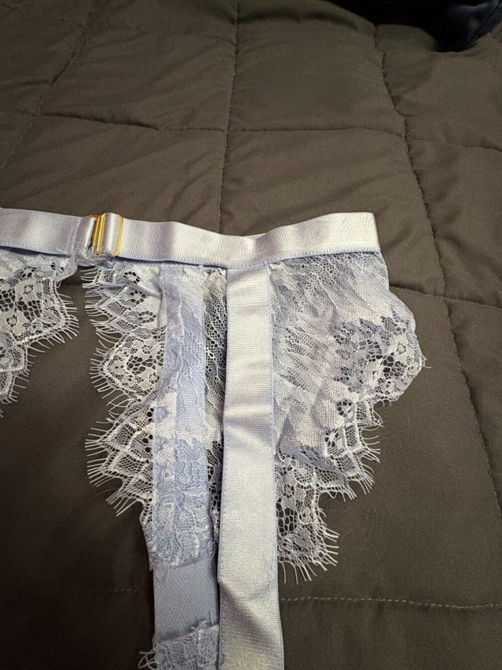 INC Satin Lace Garter Belt w/ Adjustable Straps - Size: L/XL - NWOT - Picture 5 of 13